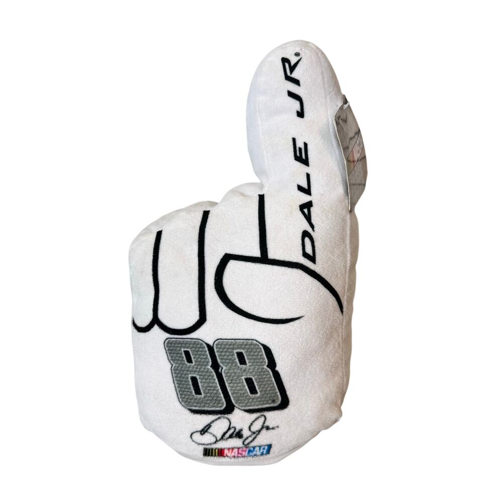NWT NASCAR Dale Jr Earnhardt Hand Puppet #88 Novelty White Plush Racing Gift